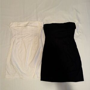 Elegant Black and White Strapless Dresses